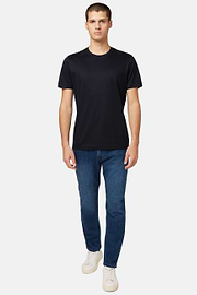 Camiseta De Punto De Algodón Pima, azul marino, hi-res
