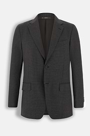 Suit Micro Patterned Wool Blend, Brown, thumb, 7