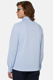 Japanese Jersey Polo Shirt, Light Blue, hi-res