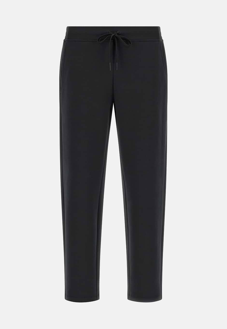 Pantalon En Scuba De Coton Mélangé, Noir, hi-res