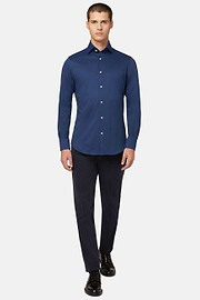 Regular Fit Japanese Jersey Polo Shirt, Navy blue, hi-res