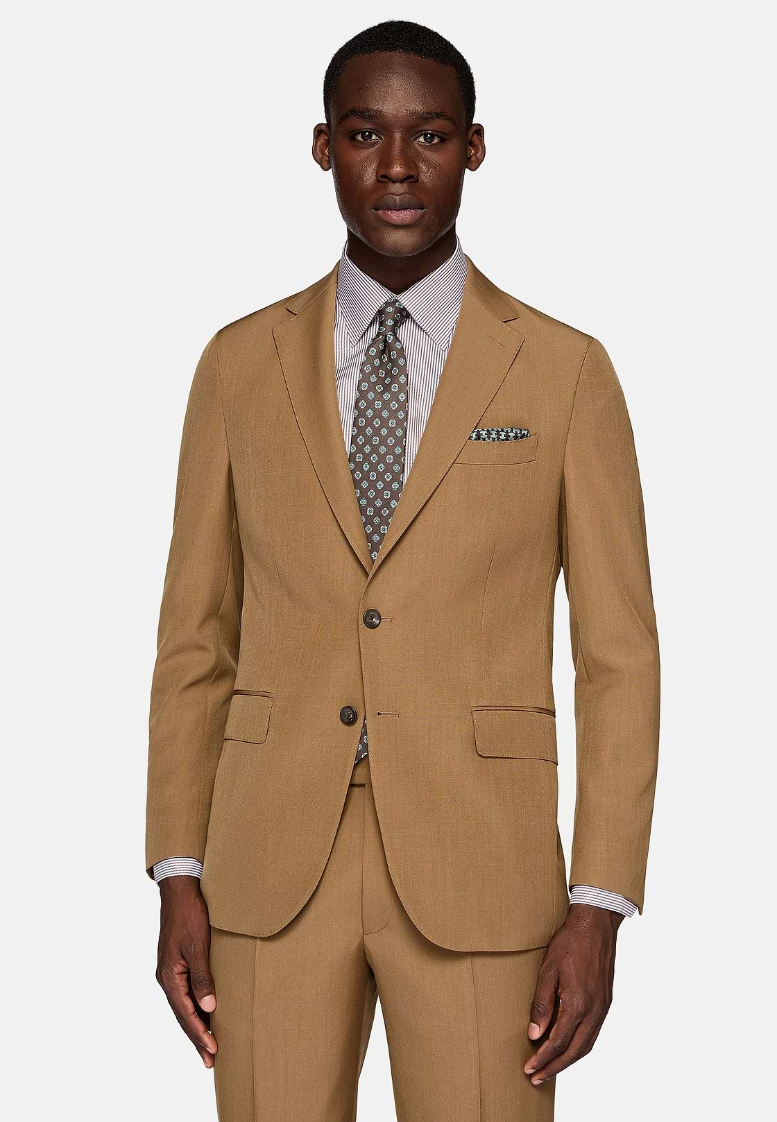 Hazelnut Pure Wool Suit, Hazelnut, hi-res