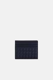 Kreditkarten-Börse Aus Leder, Navy blau, hi-res
