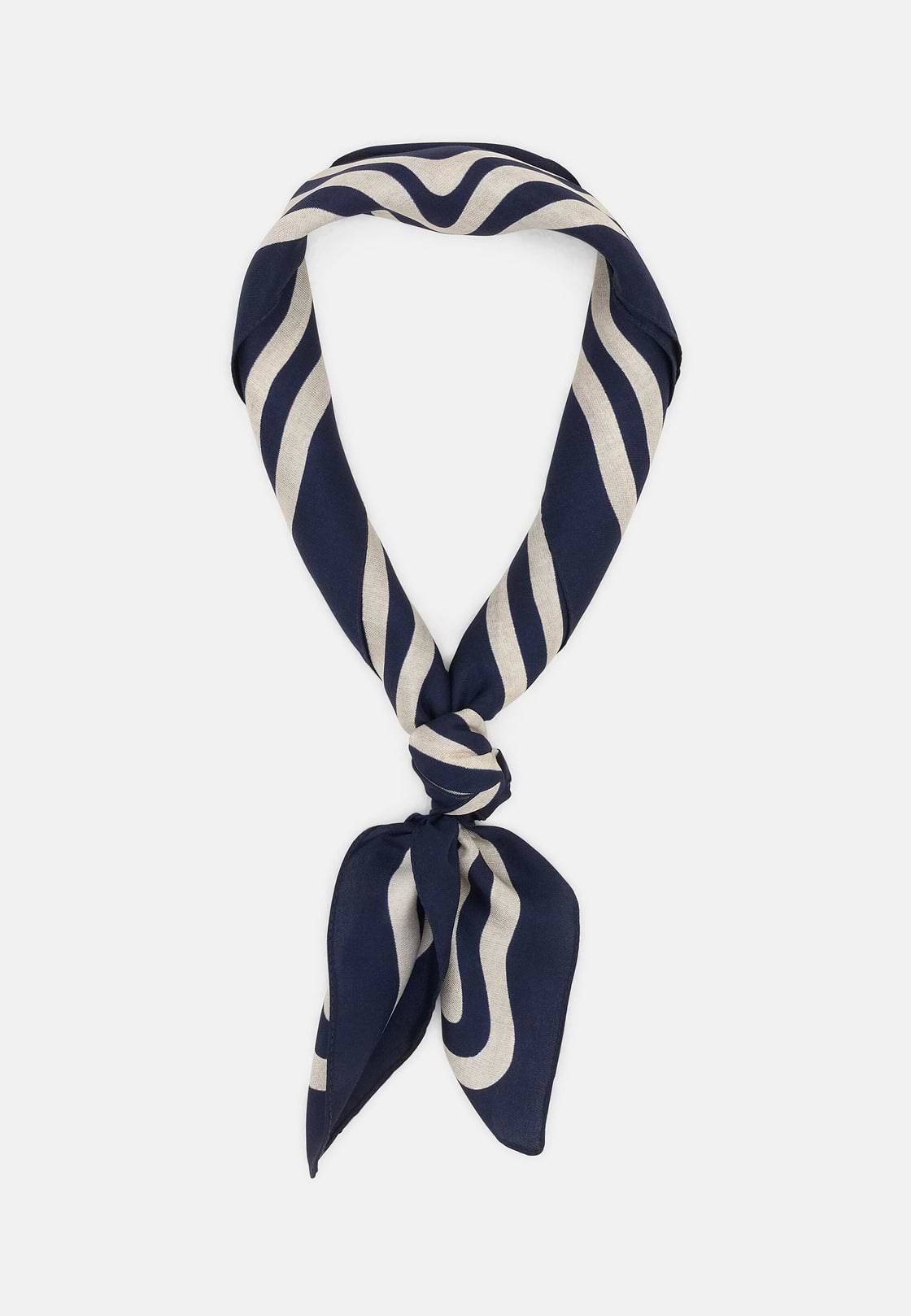 Bandana Keretes Minta Selyem, Navy blue, hi-res, 2
