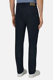 Cotton Tencel 5 Pockets, Navy blue, thumb, 4