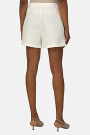 Bermudas Aus Leinen, Weiß, thumb, 4