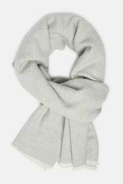 Herringbone Wool Scarf, Grey, hi-res