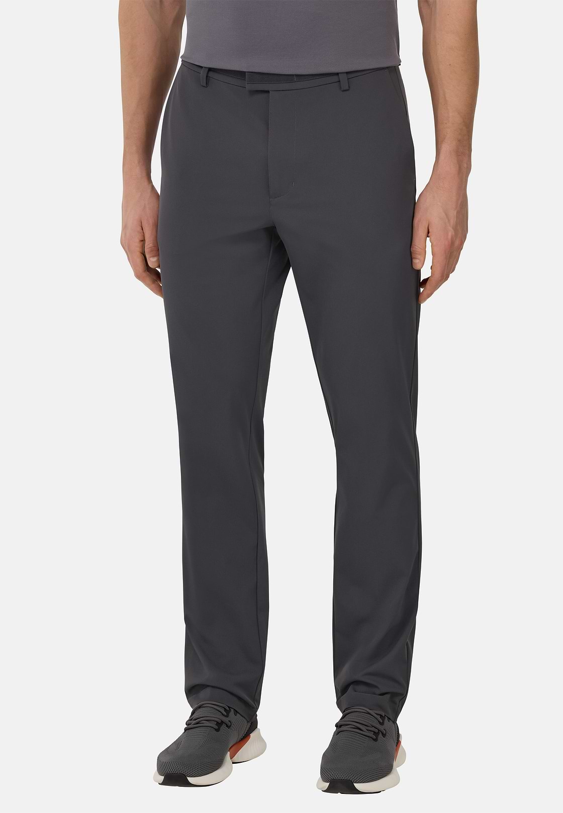Pantaloni In Nylon Elasticizzato B Tech, Grigio scuro, hi-res