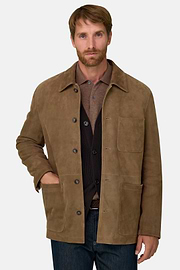 Shacket in Leather, CAML, thumb, 1
