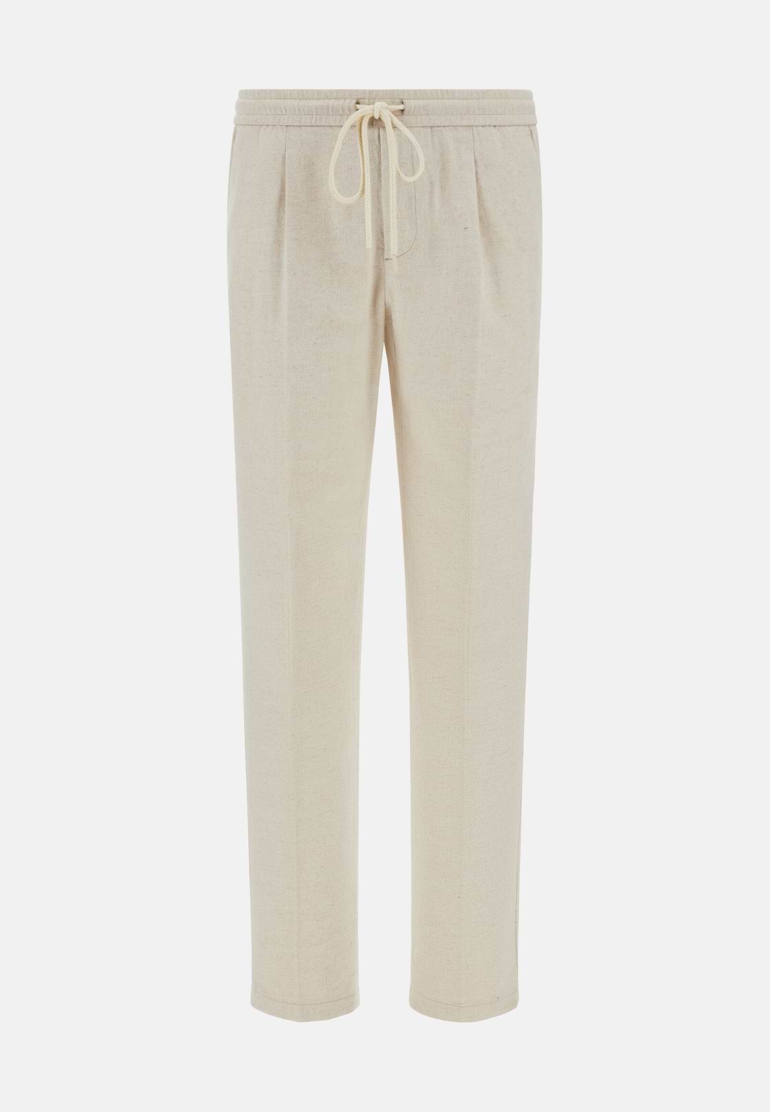City Trousers in Cotton and Linen, Sand, hi-res