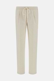 City Trousers in Cotton and Linen, Sand, hi-res
