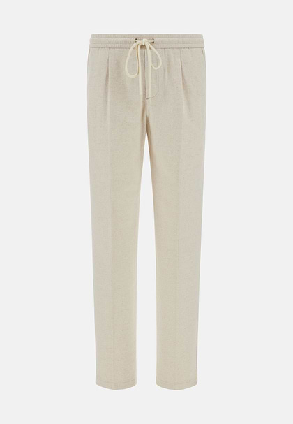 Men's Washable Wool Stretch Trousers | Boggi Milano