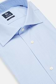 Camisa Cuadros cuello Inglés, Azul claro, hi-res