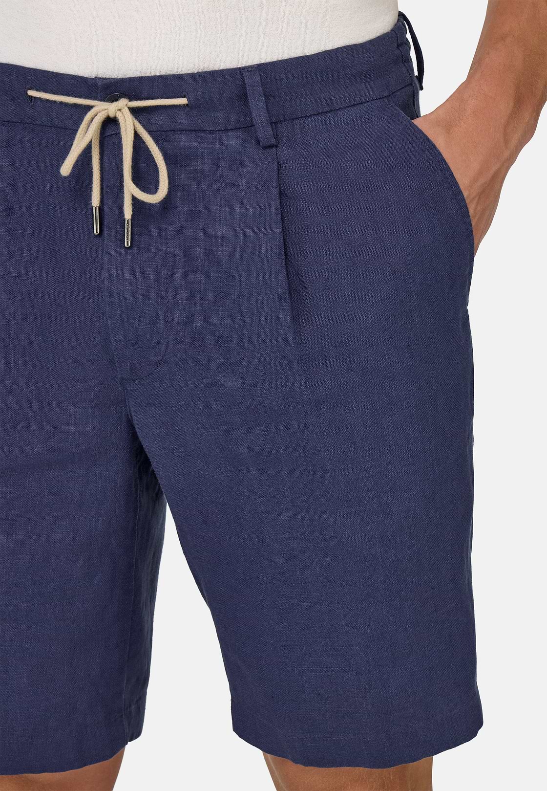 Bermudas in Linen, Blue, hi-res