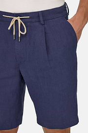 Bermudas in Linen, Blue, hi-res