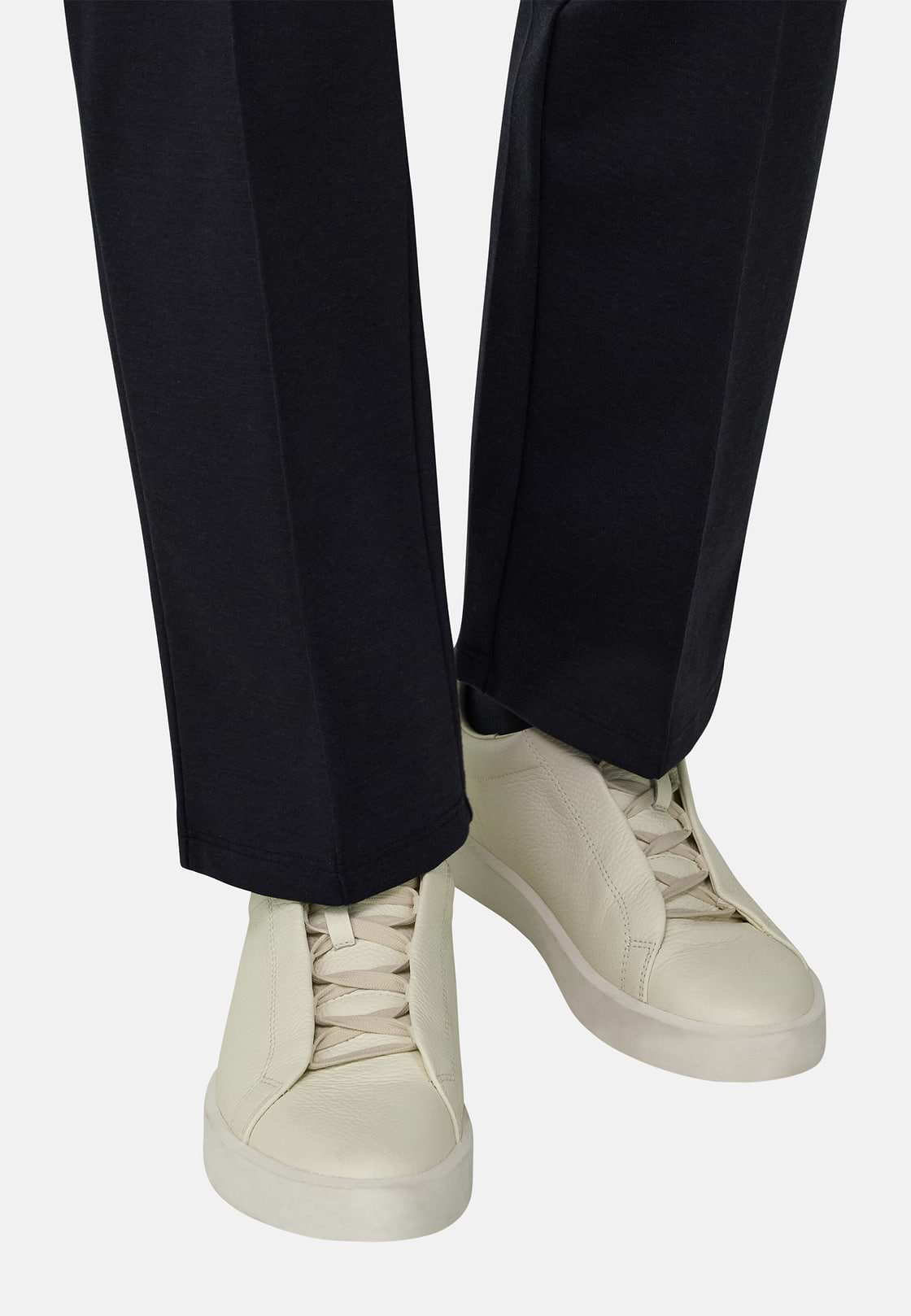 Essence Trainers in Grained Leather, White, hi-res, 2
