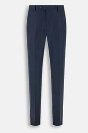 Pinstripe Wool Suit, Blue, thumb, 8