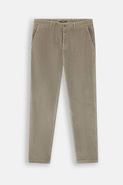 Hose aus Stretchgewebe-Velours, Schlamm, thumb, 6