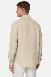 Hemd Aus Leinen Regular Fit, Sand, thumb, 3