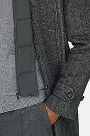 Single-Breasted Coat in Wool Blend, Dark Grey, thumb, 5
