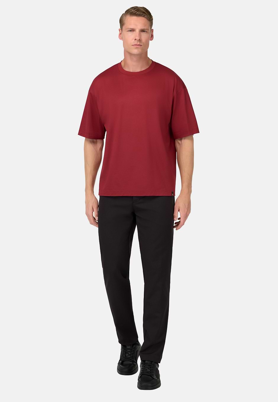High-Performance Jersey T-Shirt, Burgundy, hi-res