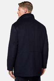 Car Coat Aus Kaschmir-Wolle, Gefüttert, Navy blau, hi-res
