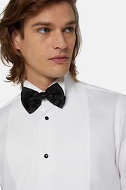 Camicia In Cotone Slim Fit, Bianco, thumb, 4
