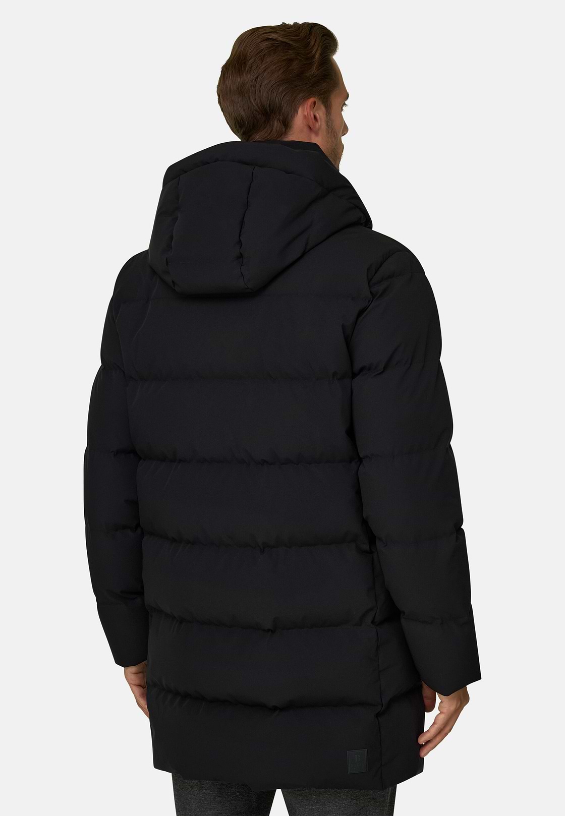 Parka in Technical Fabric Padded with Goose Down, Black, hi-res, 4