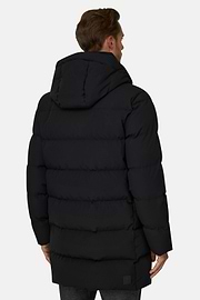 Parka in Technical Fabric Padded with Goose Down, Black, thumb, 4