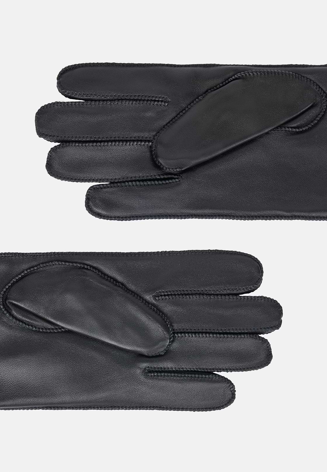 Leather Gloves, Black, hi-res