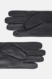 Leather Gloves, Black, hi-res