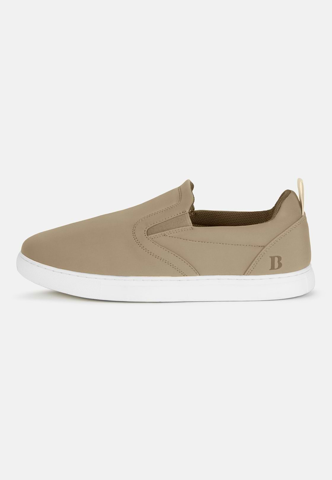 Wsuwane buty z beżowej tkaniny technicznej, Beige, hi-res