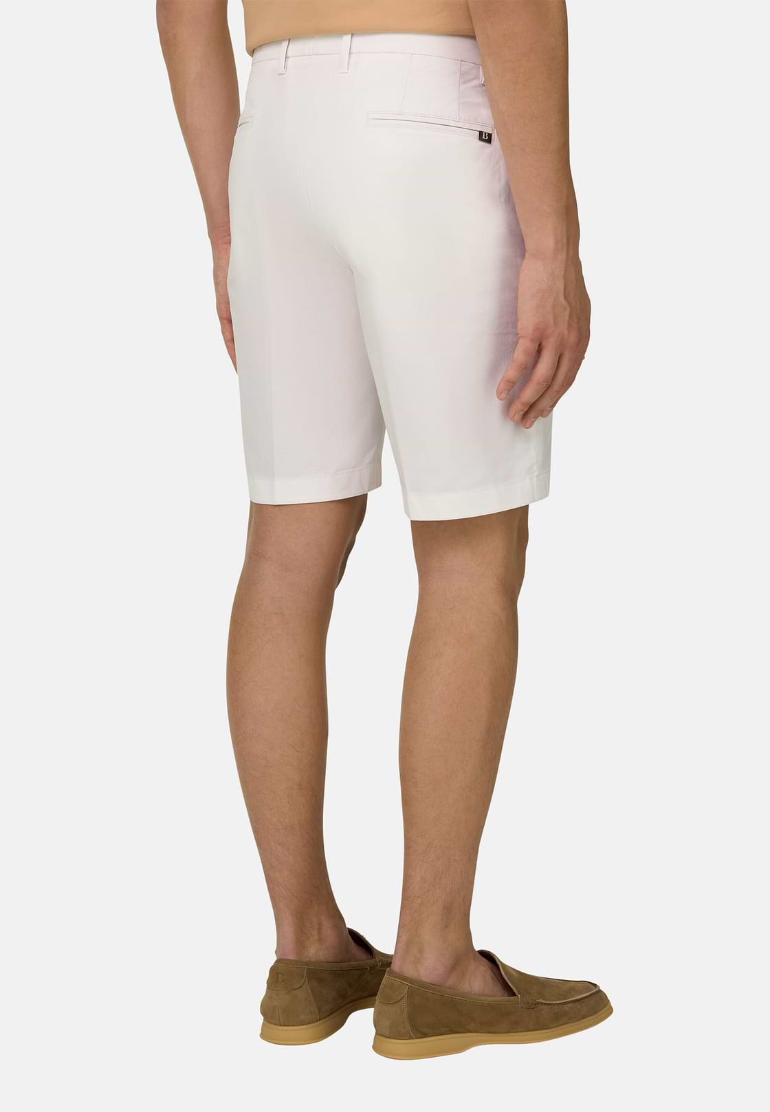 Bermuda En Coton Extensible, Blanc, hi-res, 4