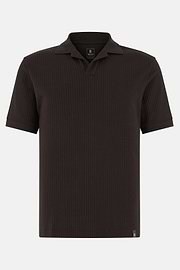 Polo In Cotone Pima Jacquard, Marrone scuro, thumb, 5