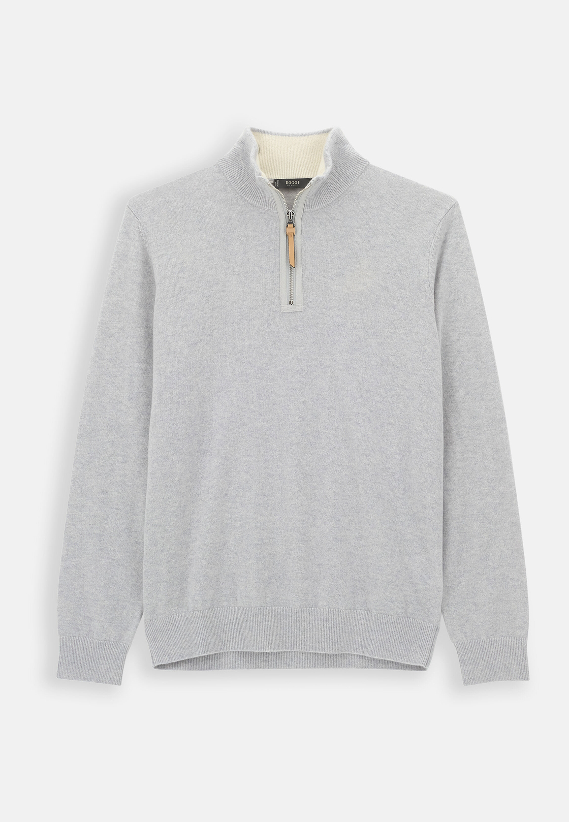 Quarter-Zip Jumper in Cashmere, Ice, hi-res, 5