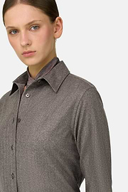 Shirt Herringbone Wool, Taupe, thumb, 3