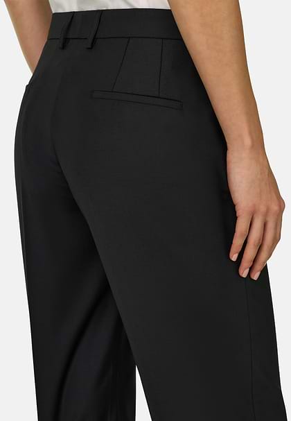 Technical Wool Trousers, Black, hi-res