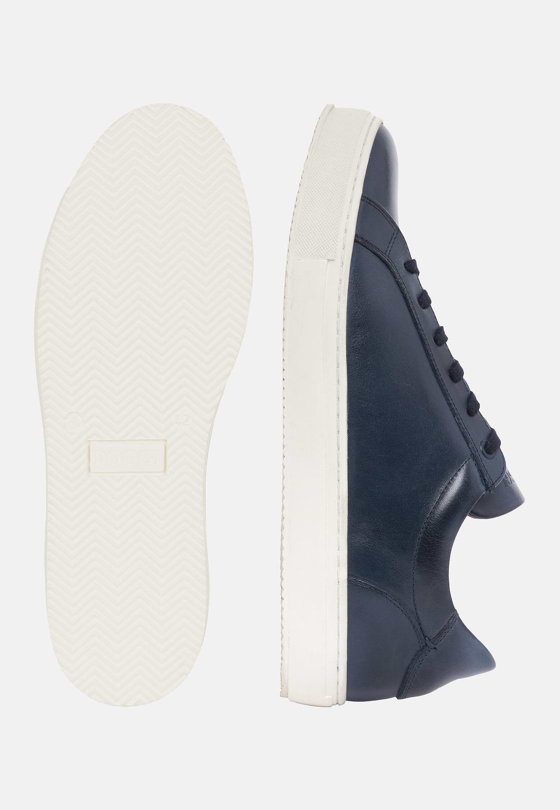 Sneakers Navy In Pelle, Navy, hi-res