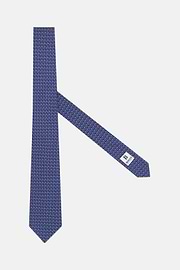 Seidenkrawatte mit Steigbügelmuster, Blau, thumb, 1