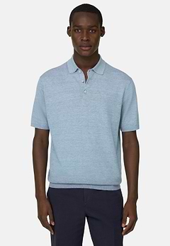 Polo En Maille De Lin Et Coton