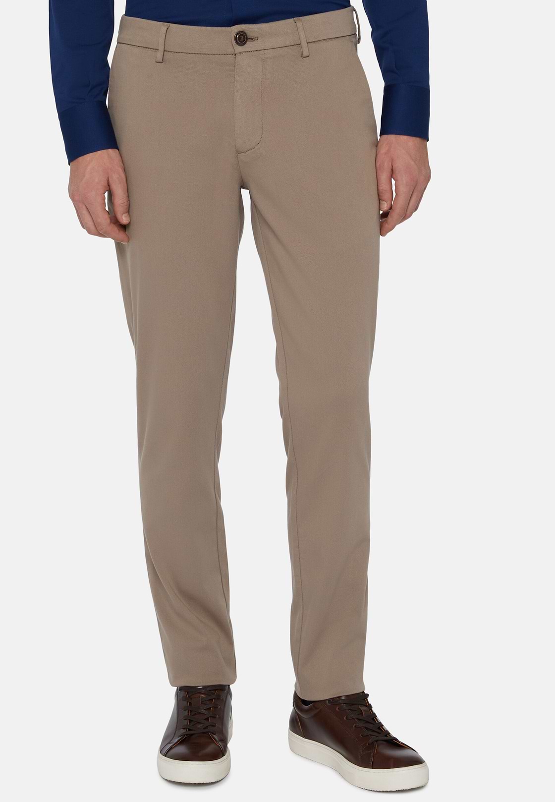 Stretch Cotton/Tencel Pants, Taupe, hi-res