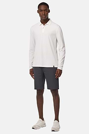 B Tech Stretch Nylon Bermuda Shorts, Dark Grey, hi-res
