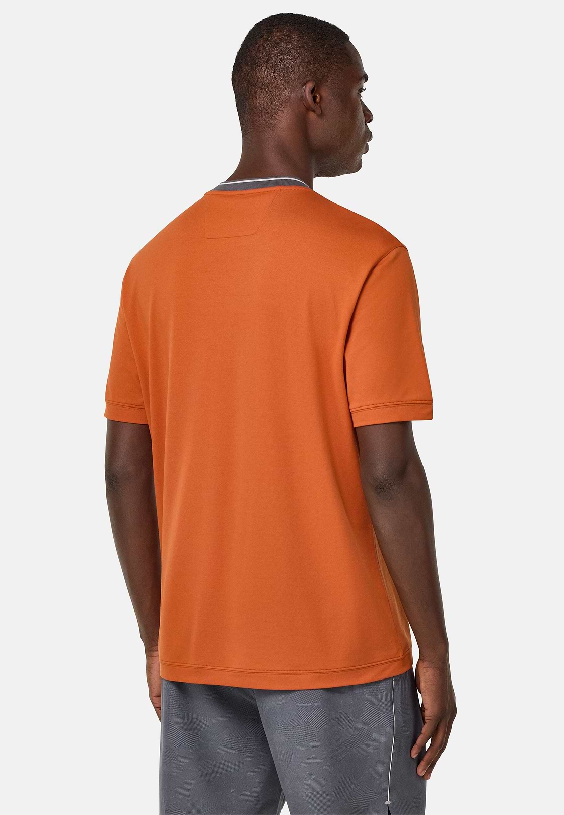 S.Cafè® High-Performance Piqué T-Shirt, Orange, hi-res