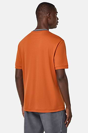 S.Cafè® High-Performance Piqué T-Shirt, Orange, hi-res