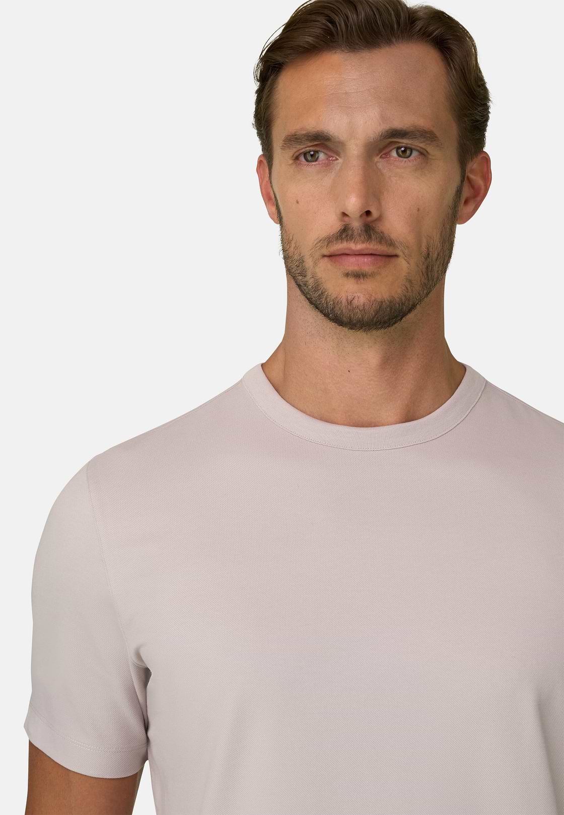 T-Shirt aus diagonalem Baumwollmisch-Jersey B Tech, Sand, hi-res, 3