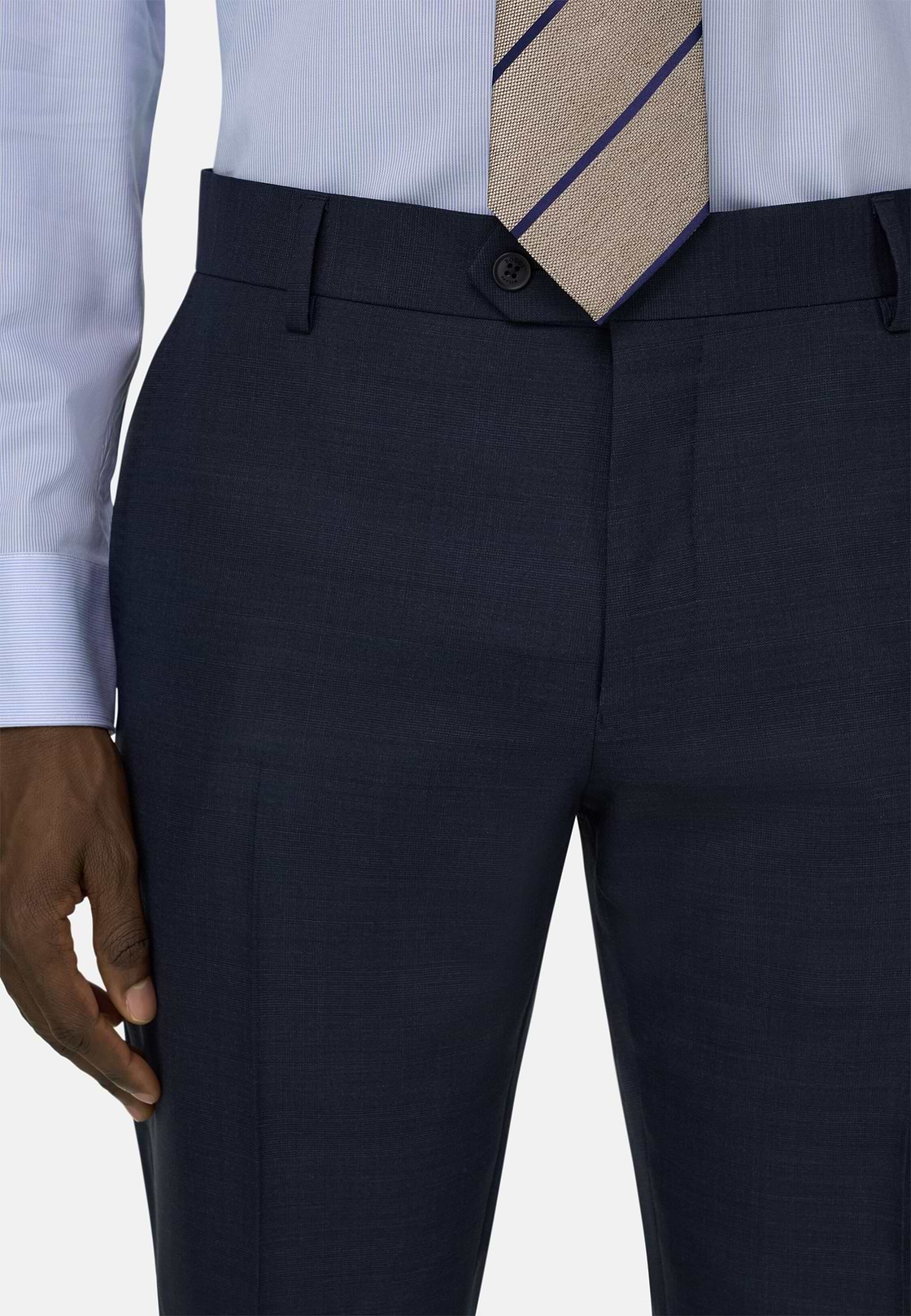 Abito Principe Di Galles Lana Stretch, Navy, hi-res, 5