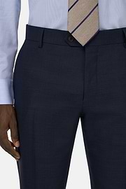 Abito Principe Di Galles Lana Stretch, Navy, thumb, 5