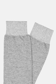 Oxford Cotton Socks In Organic Cotton, Grey, hi-res