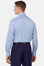 Chemise À Rayures En Coton Regular Fit, Bleu clair, hi-res
