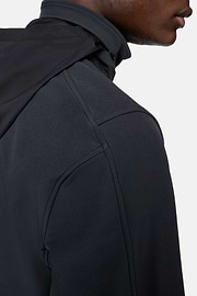 Padded Windproof Jacket in B-Tech Stretch Nylon, Black, hi-res